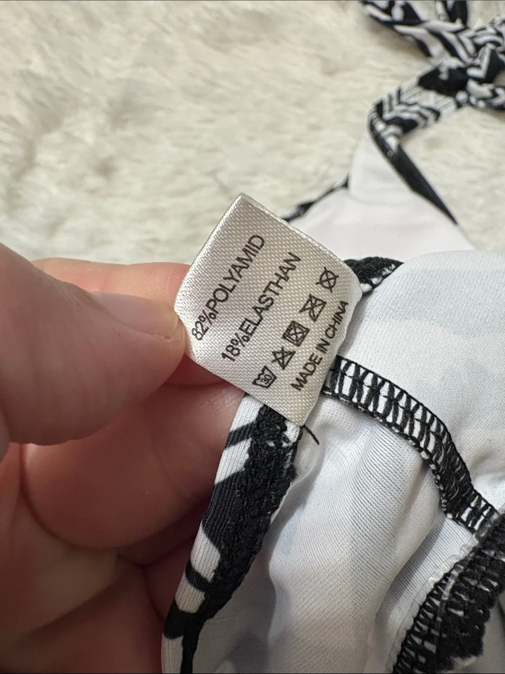 NEW Zando Black And White Halter Tie Swim Set With Boy Shorts Size XL